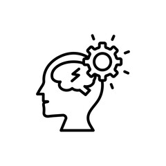 Realization icon outline set sign