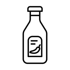 Sauce bottles icon outline set sign