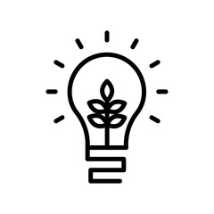 Sustainable ecological energy icon outline set sign