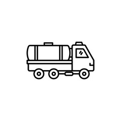 Tank truck icon outline set sign