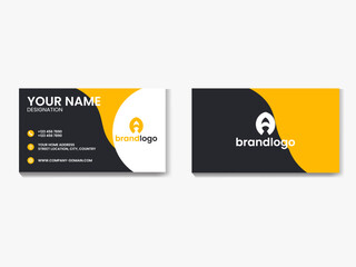 Creative Business Card template both sided landscape orientation Horizontal layout Vector illustration