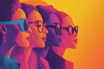 Confident women concept illustration