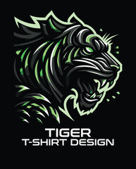 Tiger Vector T Shirt Design