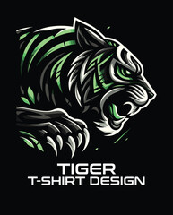 Tiger Vector T Shirt Design