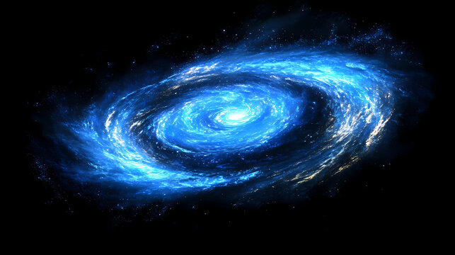 Png glowing blue vortex spiral energy. Galactic Plains. Illustration