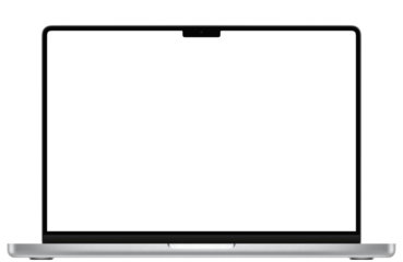 Mockup MacBook Pro M4 14-inch Silver PNG, MacBook Pro Screen Template, MacBook Pro 2024 Display, MacBook Pro PSD, Vector MacBook Mockup, MacBook UI Design, Apple Laptop Mockup, MacBook Frame PNG