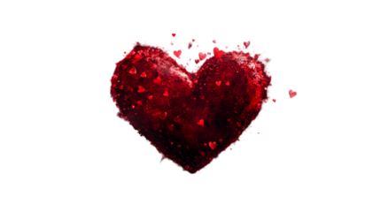 heart made of red hearts
