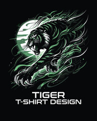 Tiger Vector T Shirt Design