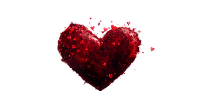 heart made of red hearts
