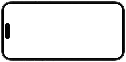 Mockup iPhone 16 Plus Black PNG, iPhone 16 Plus Landscape Template, iPhone 2024 Display, iPhone 16 Plus PSD, Vector iPhone Mockup, iPhone UI Design, Apple Phone Mockup, iPhone Frame PNG