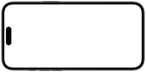 Mockup iPhone 16 Plus Black PNG, iPhone 16 Plus Landscape Template, iPhone 2024 Display, iPhone 16 Plus PSD, Vector iPhone Mockup, iPhone UI Design, Apple Phone Mockup, iPhone Frame PNG