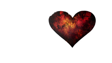 red heart isolated on white