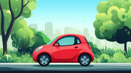 Car sharing concept banner. Parking with cars for customers on the smartphone screen. Vector isometric illustration.