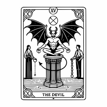 Artistic Interpretation of The Devil Tarot