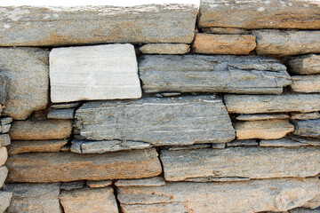 Close-Up of Greek Brick Layers