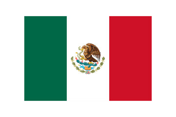 Mexico flag background with cloth texture.Mexico Flag vector illustration