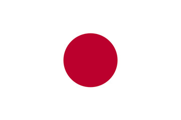 Flag of japan vector. Vector image of Japan flag.