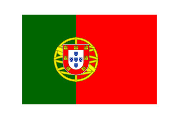 Flag of Portugal. Vector. Accurate dimensions, element proportions and colors.