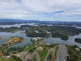 Panoramic coastal view of Kotor Bay showcasing the city, lake, and surrounding landscape