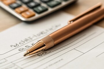 signing of documents, contract. a piece of paper and a beautiful golden signature pen. legal advice, sale of real estate