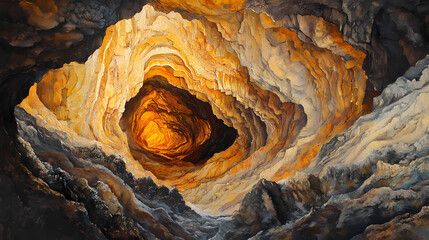 breathtaking shimmering golden ore vein