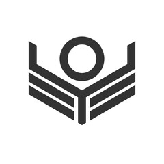 A minimalist abstract logo featuring a dynamic geometric wing shape, implying power, freedom, and movement. This design is ideal for brands looking to convey a message of speed, innovation, 