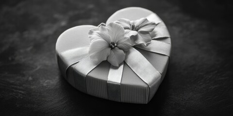 Shimmering Heart Gift with Confetti Effect