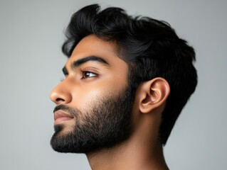 Confident Bearded Portrait with Close-up Focus