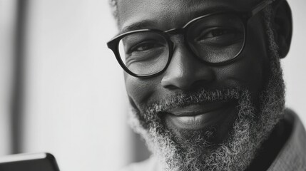 A Man Exudes Confidence Through a Smile