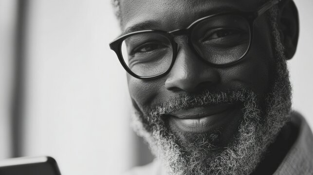 A Man Exudes Confidence Through a Smile