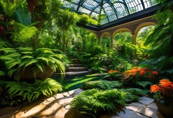 exploration vibrant green spaces combining lush foliage unique architectural elements nature centric experience, architecture, design, landscape