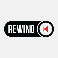 Multimedia Rewind Button vector illustration