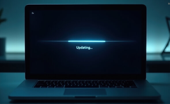 laptop with updating screen