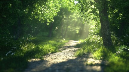 Fototapeta premium Serene Forest Path