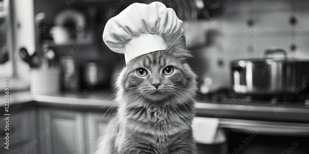 Wall mural Cute Cat Chef