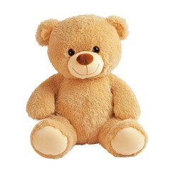 Fototapeta premium Soft beige teddy bear with sitting upright