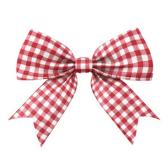 Red and white gingham bow 
