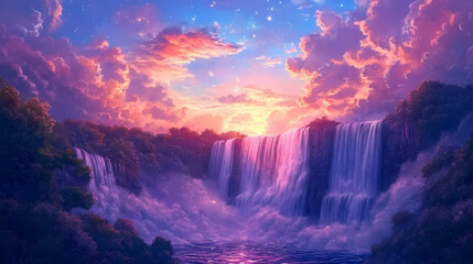 Fototapeta premium anime sky falls