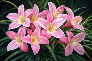 Obraz premium Stunning Zephyranthes bloom nature image