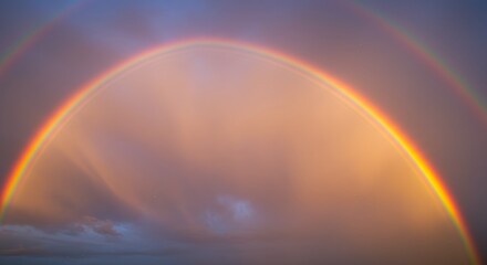 Stunning Double Rainbow Landscape Photography