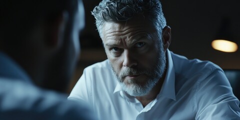 Intense Conversation: A Man in Suit and a Businessman