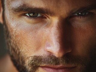 Intense Portrait of Facial Hair and Deep Gaze
