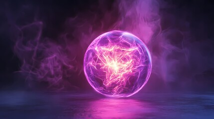 Obraz premium A Futuristic 3D Render of a Glowing Orb in a Sci-Fi Setting