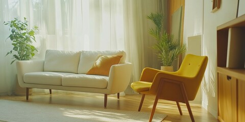 Bright Living Room with Modern Furniture