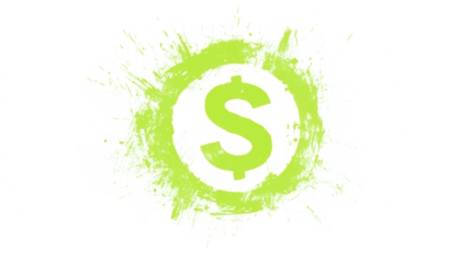 Abstract Dollar Sign Explosion Graphic Design Element for Finance Money and Business Concepts