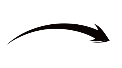 Abstract Curved Arrow Graphic Design Element for Presentations and Websites