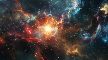 A vast, colorful, and brilliant star-forming nebula.