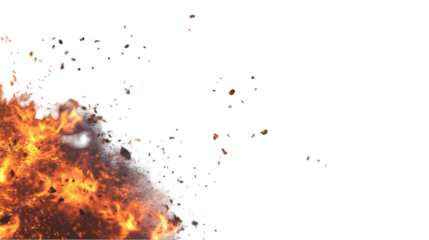  Fiery embers and particles