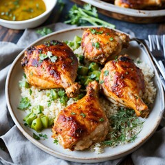 Baked Chicken Drumsticks are a delicious and flavorful dish made with a marinade of garlic, paprika, cayenne pepper, and olive oil. The chicken is infused with a savory and slightly spicy flavor.