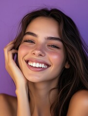 Fototapeta premium Radiant Beauty Smiling Portrait